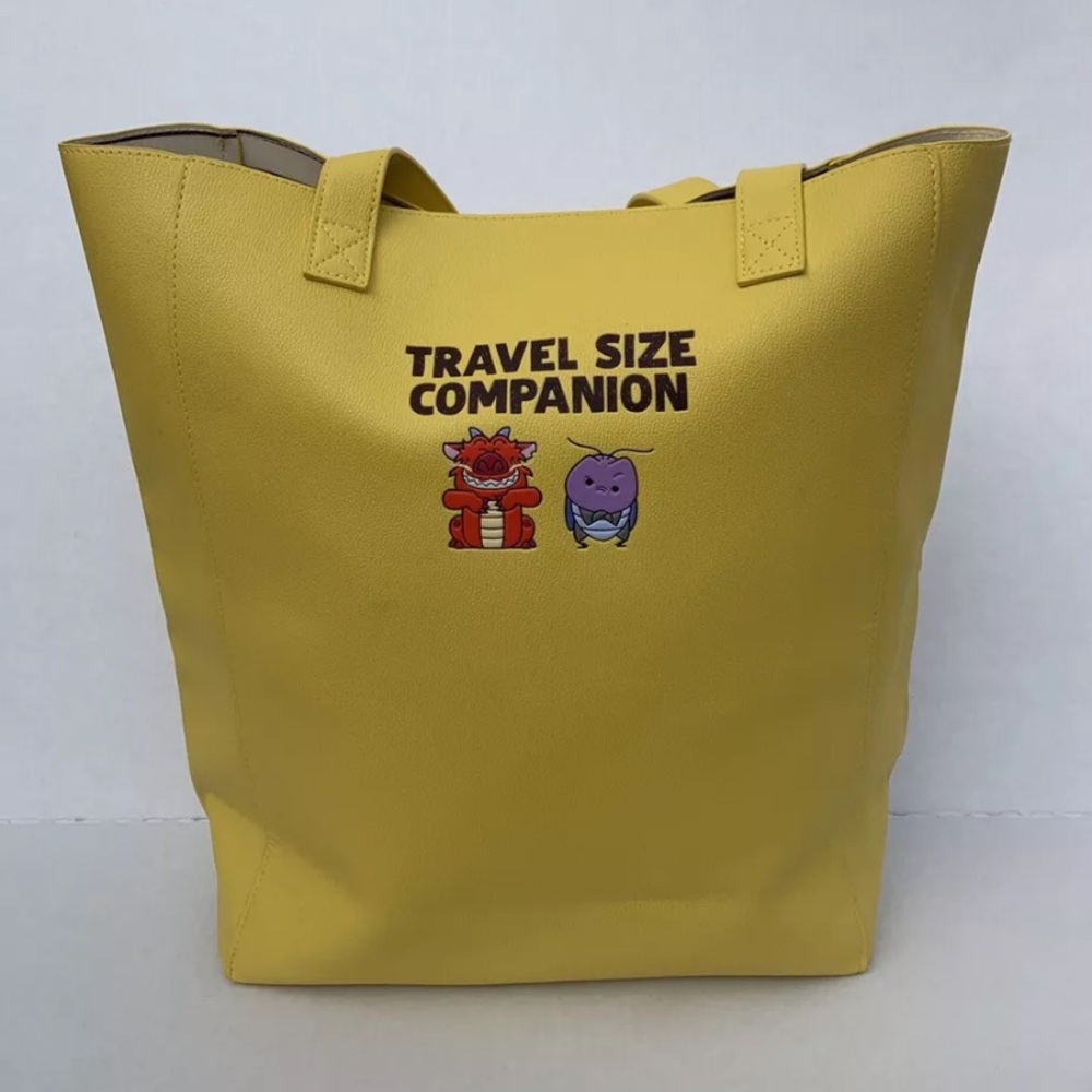 Disney Character Mulan Tote Yellow Travel Size Companion Print Bag